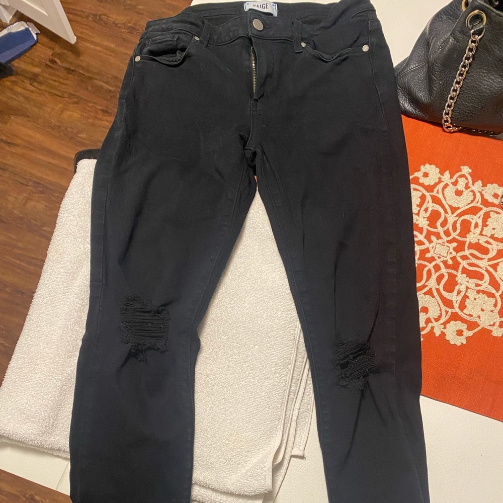 Paige Verdugo Black Skinny Jeans